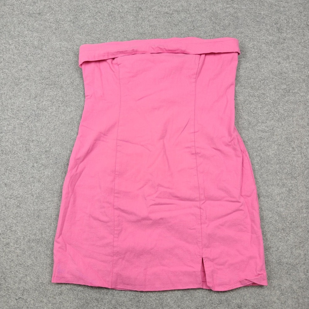 BP. Dress Womens L Pink Strapless Sheath Mini Tube Cotton Blend Party Casual